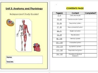 Unit 3: Anatomy and Physiology - Exam Booklet