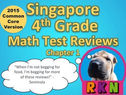 Singapore 4th Grade Chapter 1 Math Test Review (2015 Common Core Version)