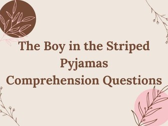 The Boy in the Striped Pyjamas Comprehension Questions