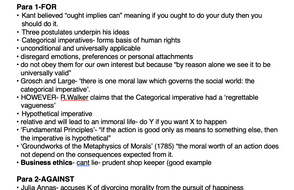 Kantian ethics essay