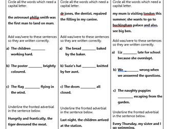 Daily SPAG - spelling punctuation and grammar quick questions for Autumn term.