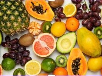 Fruit - Name and Match activity sheet for primary age