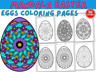 Mandala Easter Eggs Coloring Pages | Fun & Mindful Spring Activity