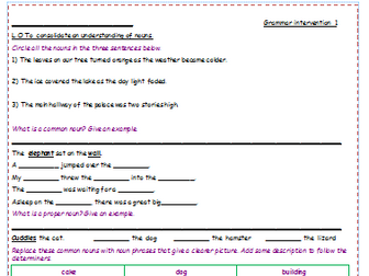 Grammar interventions for Year Six