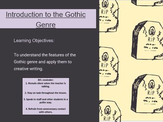 KS3 Gothic Writing Scheme of Work