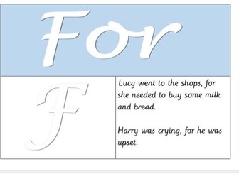 Co- ordinating conjunctions display  (FANBOYS)