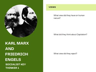 AQA ALevel Politics Socialism Key Thinker Sheets