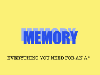 Memory- AQA A Level Psychology