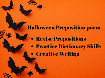 Halloween Preposition poem lesson
