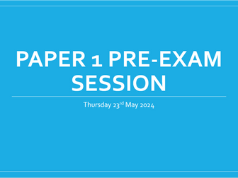 AQA Language Paper 1 Pre-Exam Session (LA)