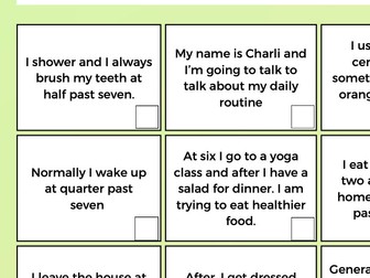 Mi Rutina Diaria GCSE Tile Translation