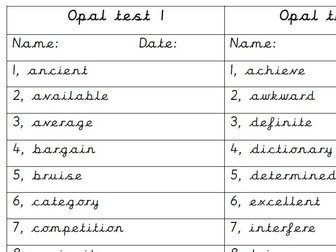 Comprehensive spelling test scheme for KS1 & 2