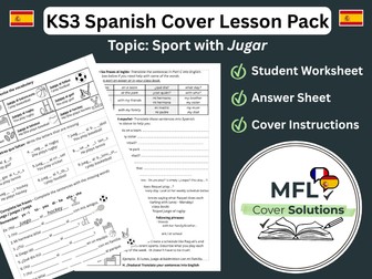KS3 Spanish Cover Lesson - Sport with Jugar (El deporte)