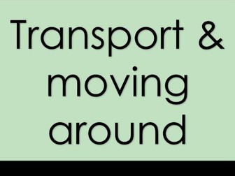 Sustainability - Transport & moving around
