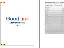 Reports Good Or Bad Word Chooser By Proresources Teaching Resources