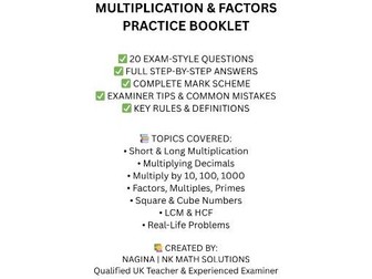 FS L2 Maths: Multiplication & Factors