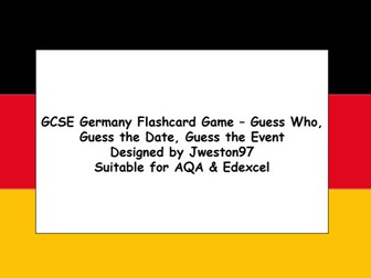 GCSE History Game-Based Flashcards – Germany 1890–1945 (AQA & Edexcel)