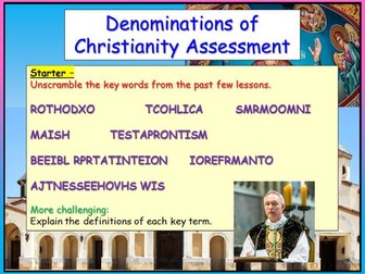 Christian Denominations Assessment