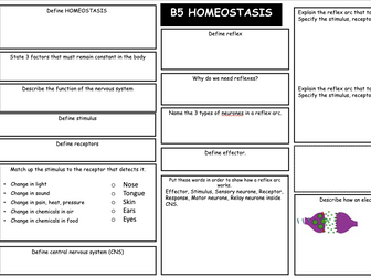 Biology Paper 2 AQA revision mats + answers