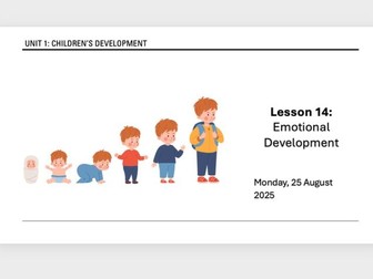 AAQ Early Childhood Development Unit 1 - Emotional Development E1