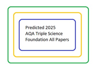 Predicted AQA 2025 TRIPLE Science foundation All papers DATA ONLY