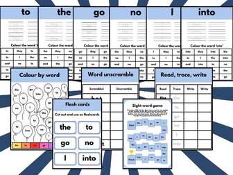 Sight words 1 spelling activity booklet - Phase 2 phonics