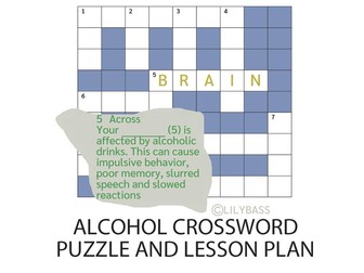Alcohol Crossword Puzzle and Lesson Plan (US)