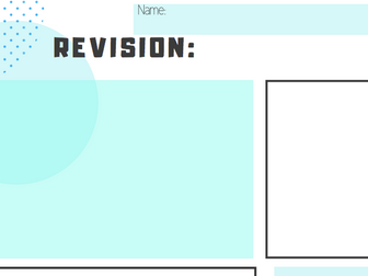 Revision blank boxes - great for end of unit study