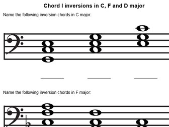 Chords - Root Position And Basic Inversions - Lesson Bundle 