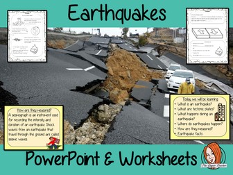 Earthquakes PowerPoint and Worksheets