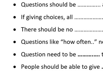 Making a good Questionnaire