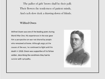 World War One poetry analysis