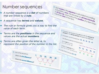 MATHS GCSE SEQUENCES PART 1:  NTH TERM