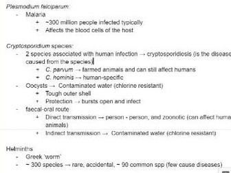 Protozoa and Helminths