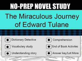 The Miraculous Journey of Edward Tulane Novel Study-Complete Novel Study.