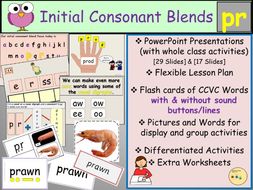 Phonics: Initial Consonant Blend Pr -CCVC Words, Presentations, Lesson ...