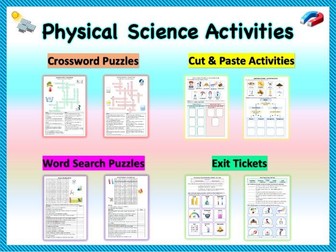 End of the Year - Physical Science Activities | Puzzles & Worksheets, Printables