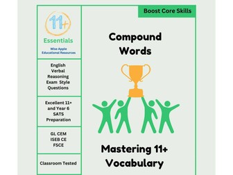 11+ Compound Words 10 Exam style tests.