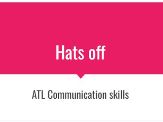 ATL skills Communication Elevator Pitch for MYP IDL Interdisciplinary Learning