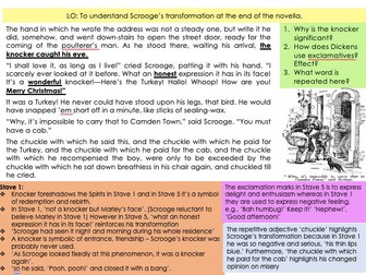 Stave Five: A Christmas Carol. Created by a GCSE examiner