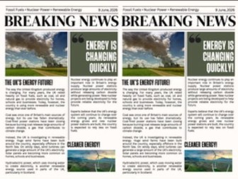 Energy Source Newspaper Article