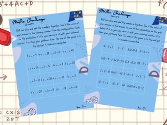 Whole School Maths Connect 4 Challenge