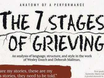 The 7 Stages of Grieving – Play Study Pack | Senior English | Australia