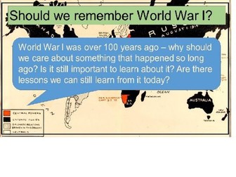 World War 1 (6 week scheme of work)
