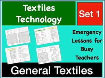 Textiles Technology Lessons - set 1 "General Textiles"