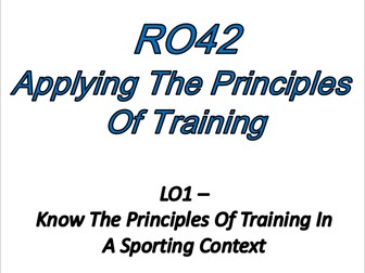 OCR Sport - RO42 Work Booklet LO1