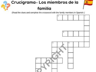 Mi familia Crossword
