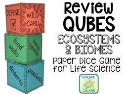 Ecosystems & Biomes Review Qubes for Life Science