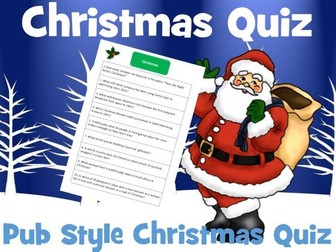 Christmas Quiz - Pub Style
