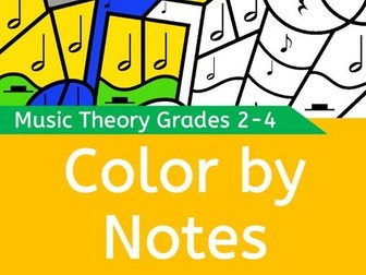 Color by Notes – Music Theory for Grades 2-4